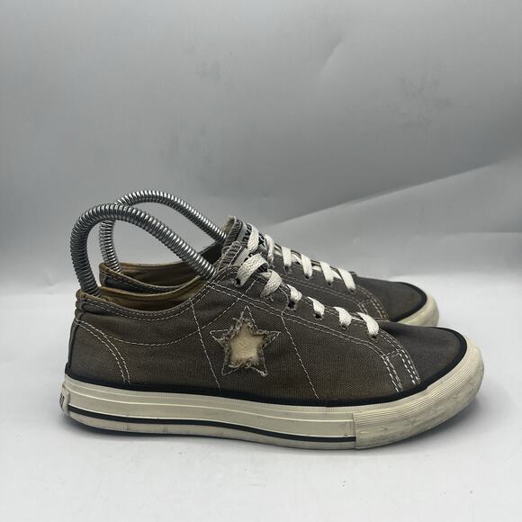 VTG Converse All Star Sneakers Mens Size 4 Gray Canvas Star/Logo Casual Sneakers - Picture 1 of 13